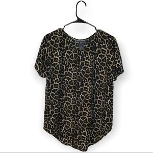 Chelsea & Theodore cheetah print blouse